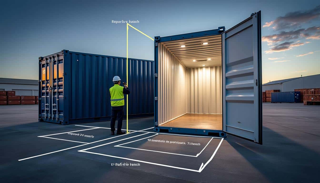 Illustration: Comprendre les dimensions extérieures et intérieures d’un conteneur de 10 pieds