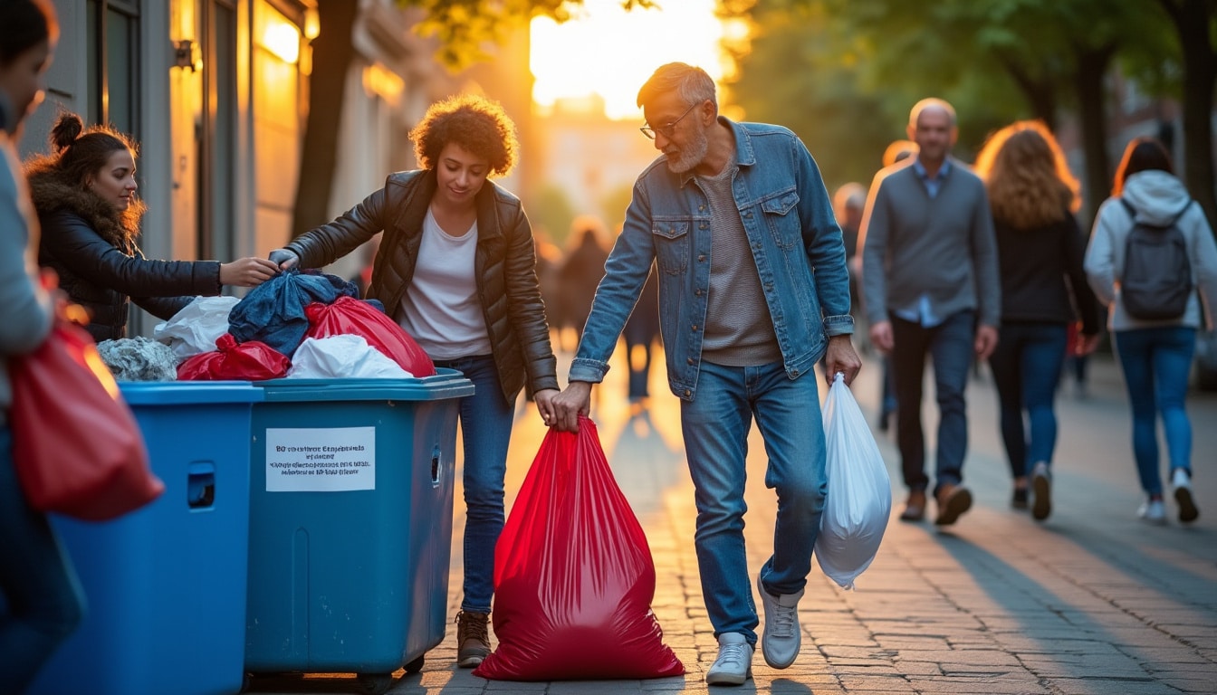 Illustration: Comprendre l’importance de la collecte des vêtements usagés via un bac à habits